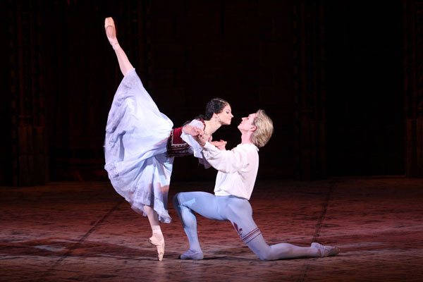 In the title part in Esmeralda. Dmitry Gudanov as Phoebus. Photo by Elena Fetisova.