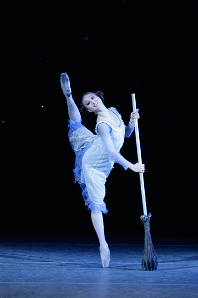 In the title role in Cinderella. Photo by Damir Yusupov.