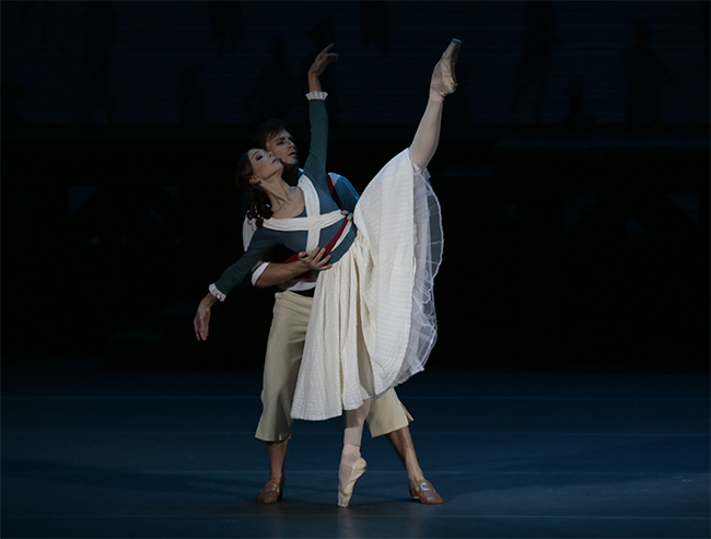 As Adeline in The Flames of Paris. Alexander Smoliyaninov as Jerome.Photo by Damir Yusupov.