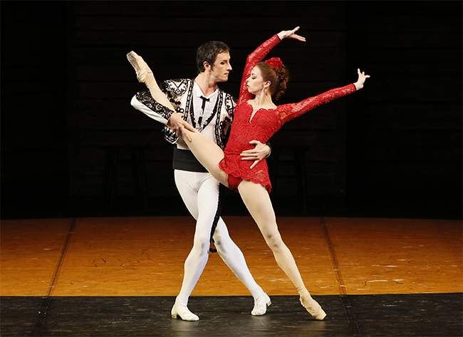 As Carmen in Carmen Suite. Vitaly Biktimirov as Torero. Photo by  Photo by Damir Yusupov.