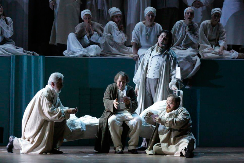 Vyacheslav Pochapsky as Surin. <br/> Vladimir Galouzine as Herman.<br/> Alexander Kasyanov as Count Tomsky. <br/>Maxim Paster as Chekalinsky. <br/> Photo by Damir Yusupov.