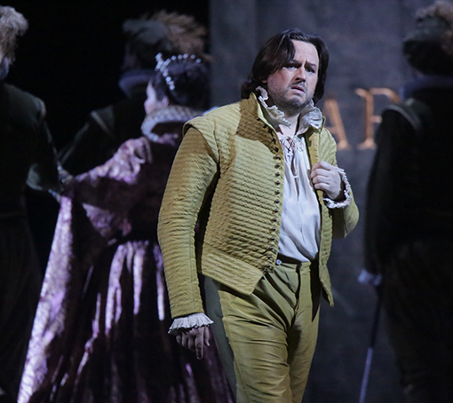 In the title part of Don Carlo.  Photo by Damir Yusupov.