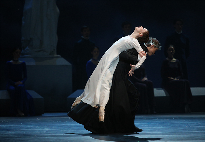 As Hermione in The Winter’s Tale. Artem Ovcharenko as Taor. Photo by Elena Fetisova.