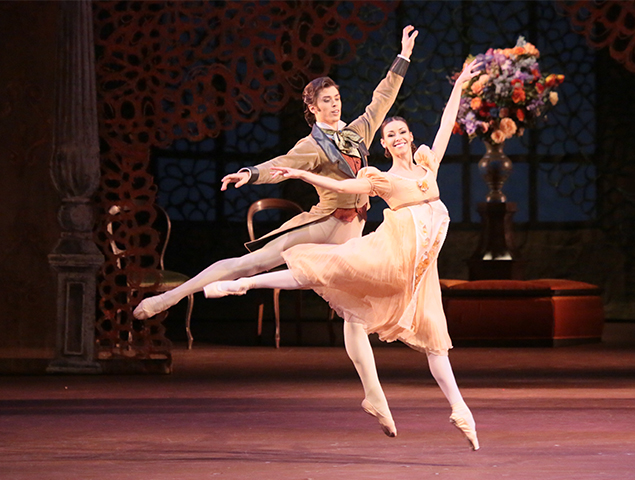 As Olga in Onegin. Artem Ovcharenko as Lensky. Photo by Damir Yusupov.