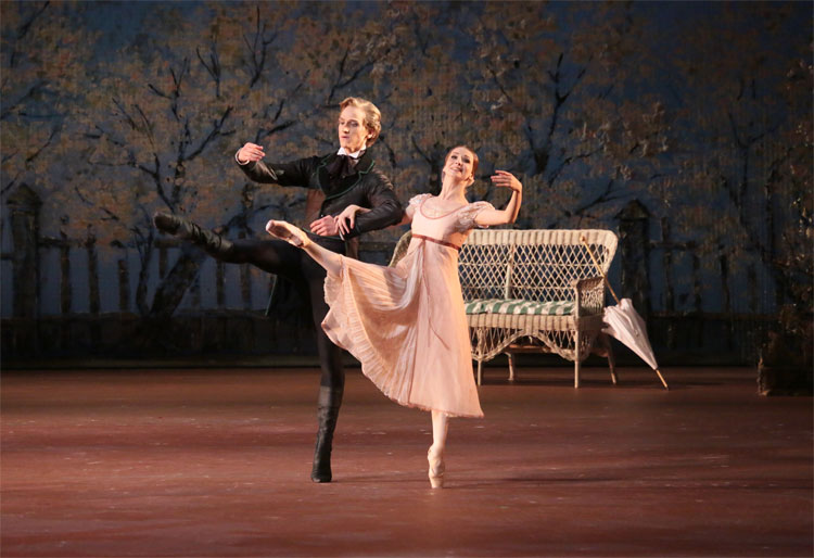  <br/>Evgenia Obraztsova as Tatiana.<br/>David Hallberg as Onegin.<br/>Photo by Damir Yusupov.