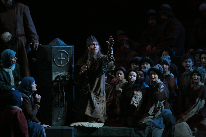 As Simpleton in Boris Godunov.Photo by Damir Yusupov.