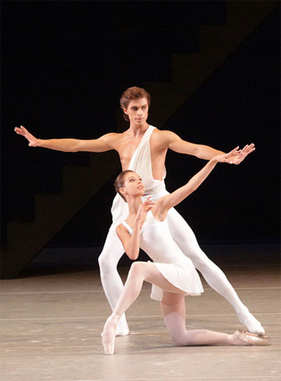 As Polyhymnia in Apollon Musagète.Artem Ovcharenko as Apollo.Photo by Damir Yusupov.