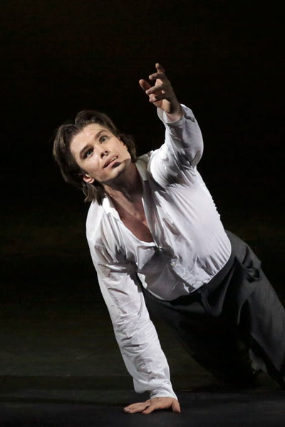 Artem Ovcharenko as Hamlet. <br/>Photo by Damir Yusupov.