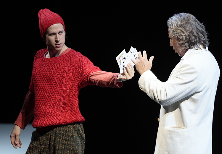 As Edmond in Manon Lascaut. Alberto Gazale as Lascaut. Photo by Damir Yusupov.