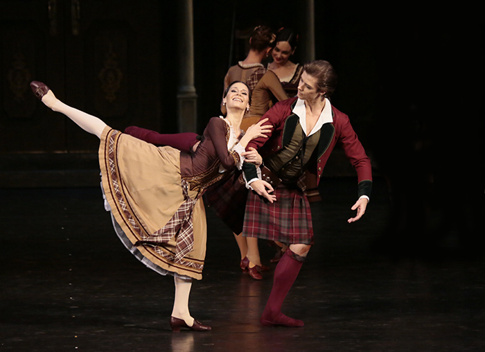 As Effi in La Sylphide. Artem Ovcharenko as James. Photo by Damir Yusupov.