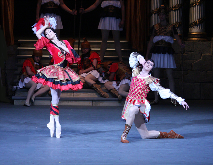 A court ballet «Rinaldo and Armida».<br/>Yekaterina Shipulina as Mireille de Poitiers/Armida.<br/>Vladimir Neporozhny as Antoine Mistral/Rinaldo.<br/>Photo by Elena Fetisova.