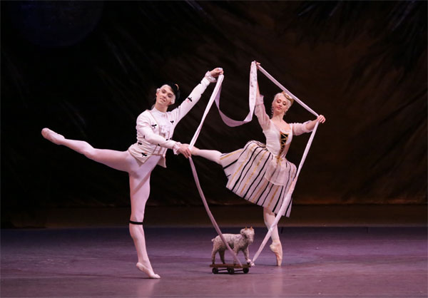 As FRench Doll in Nutcracker. Opposite Margarita Shrainer.Photo by Damir Yusupov.