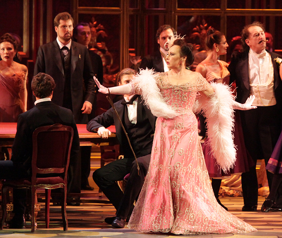 As Flora Bervoix in La Traviata. Photo by Damir Yusupov.