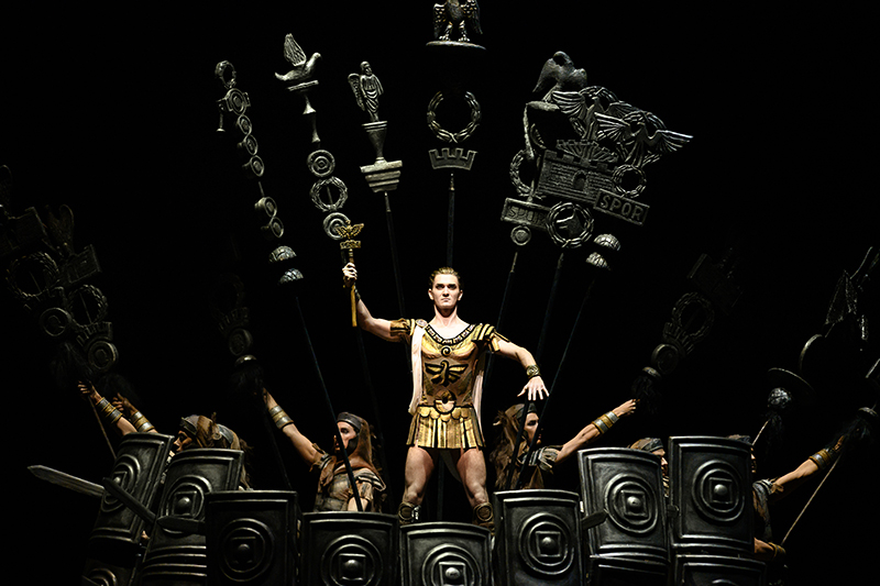 Vladislav Lantratov as Crassus. Photo by Natalia Voronova.