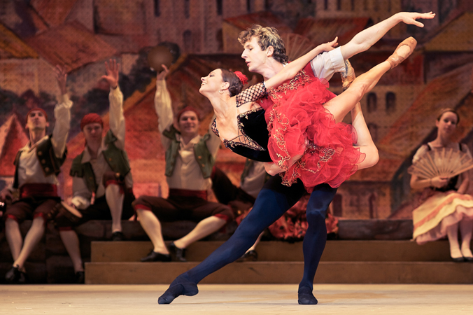 As Kitri in Don Quixote. Semyon Chudin as Basilio. Photo by Damir Yusupov.