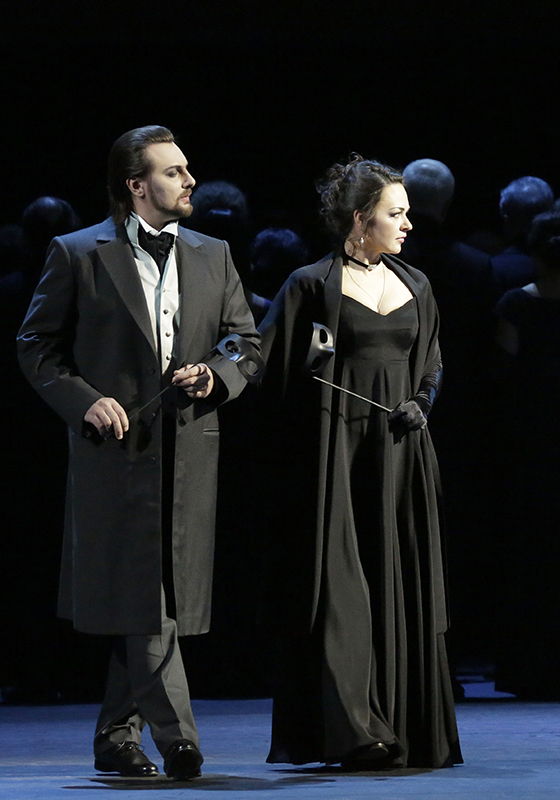 As Prince Yeletsky in The Queen of Spades.  (Rimas Tuminas production).  Anna Nechaeva as Liza.Photo by Damir Yusupov.