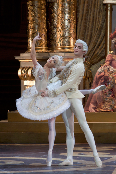 As Princess Aurora in The Sleeping Beauty.Alexander Volchkov as Prince.Photo by Elena Fetisova.