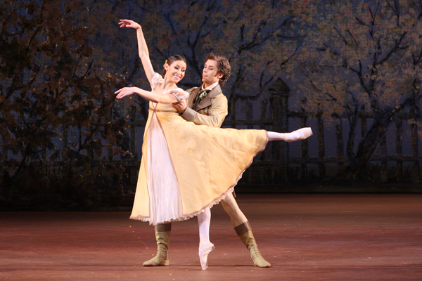 Kristina Kretova as Olga.<br/> Artem Ovcharenko as Lensky.<br/> Photo by Elena Fetisova.