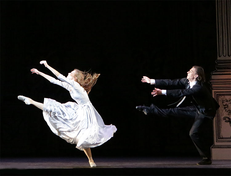 As Ophelia in Hamlet. Denis Savin as Hamlet.Photo by Damir Yusupov.