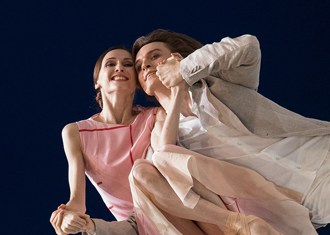 As Vronsky in Anna Karenina. Svetlana Zakharova in the title part. Photo by Mikhail Logvinov.