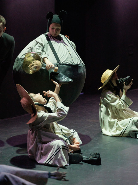 Evgeniy Gorelov as Hughie. Arina Mikhaleva as Tina. Alexander Lazutkin as Jonny.<br>Photo by Pavel Rychkov.