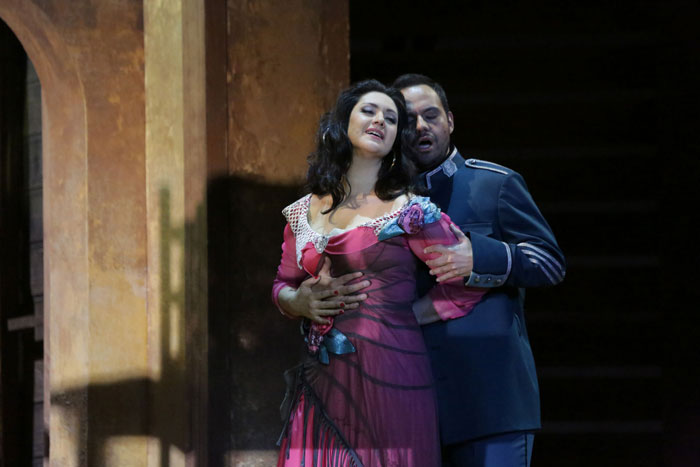 Agunda Kulaeva as Carmen. Murat Karahan as Jose.<br/>Photo by Damir Yusupov.