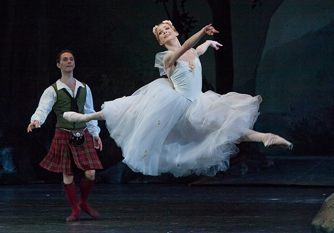 In the title part of La Sylphide. Vyacheslav Lopatin as James. Photo by Mikhail Logvinov.