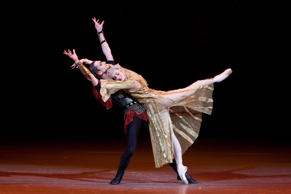 Vladislav Lantratov as Ivan IV. Olga Smirnova as Anastasia. Photo by Elena Fetisova.