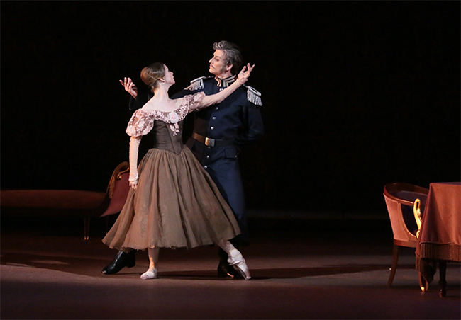 As Gremin in Onegin. Evgenia Obraztsova as Tatiana. Photo by Damir Yusupov.