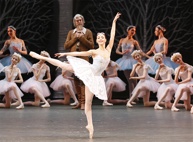 As Dulcinea (Kitri) in Don Quixote. Alexei Loparevich as Don Q. Photo by Damir Yusupov.