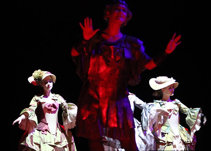 Elizaveta Sveshnikova as Cephalus. Ekaterina Barasheva, Polina Artemyeva as ballet dances. <br/> Photo by Alexander Turov.