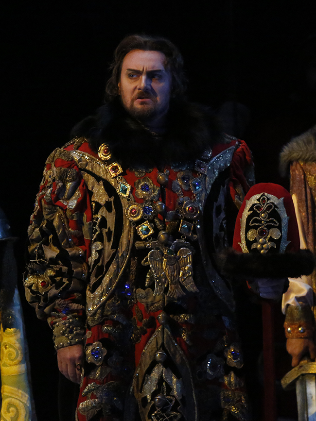 As Andrei Shchelkalov in Boris Godunov. Photo by Damir Yusupov.