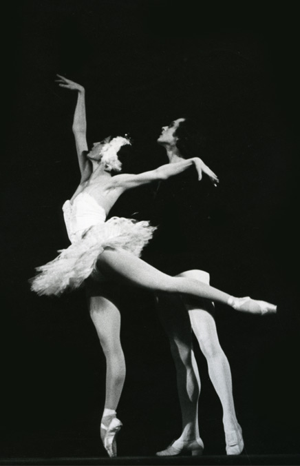 As Odette in Swan Lake.Alexander Bogatyryov as Prince Siegfried.Photo from the personal archive.