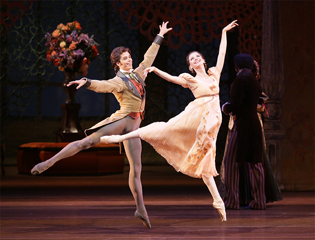 As Olga in Onegin. Artem Ovcharenko as Lensky. Photo by Damir Yusupov.