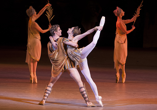 As Aegina in Spartacus. Alexander Volchkov as Crassus. Photo by Elena Fetisova.