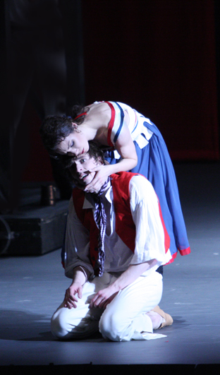 Maria Alexandrova as Jeanne.<br/>Denis Savin as Jerome.<br/>Photo by Elena Fetisova.