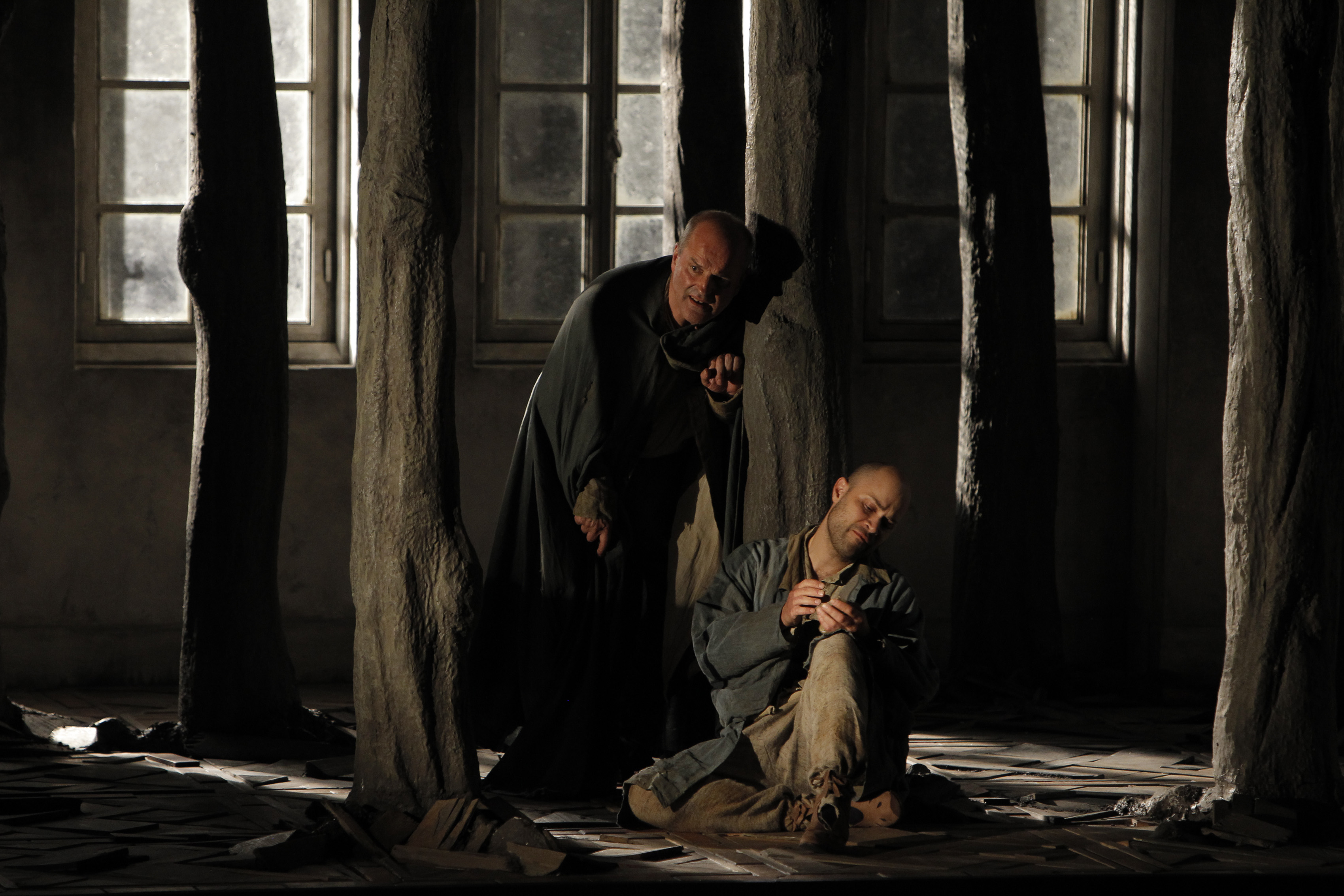 Christopher Purves as The Protector. <br/>Bejun Mehta as The Boy. <br/>Photo by Victor Pascal.