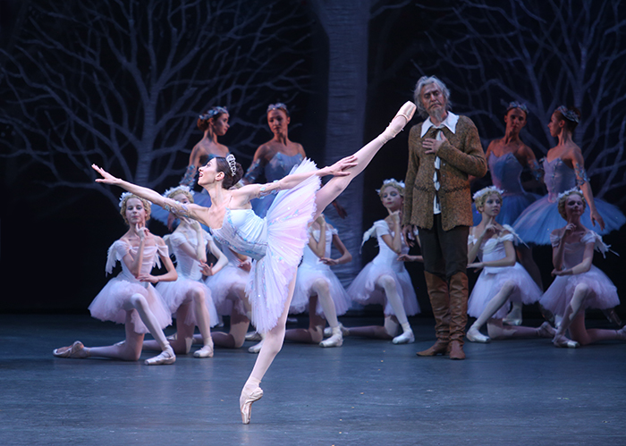 As The Queen of the Dryads in Don Quixote.Nikita Elikarov in the title part. Photo by Elena Fetisova.