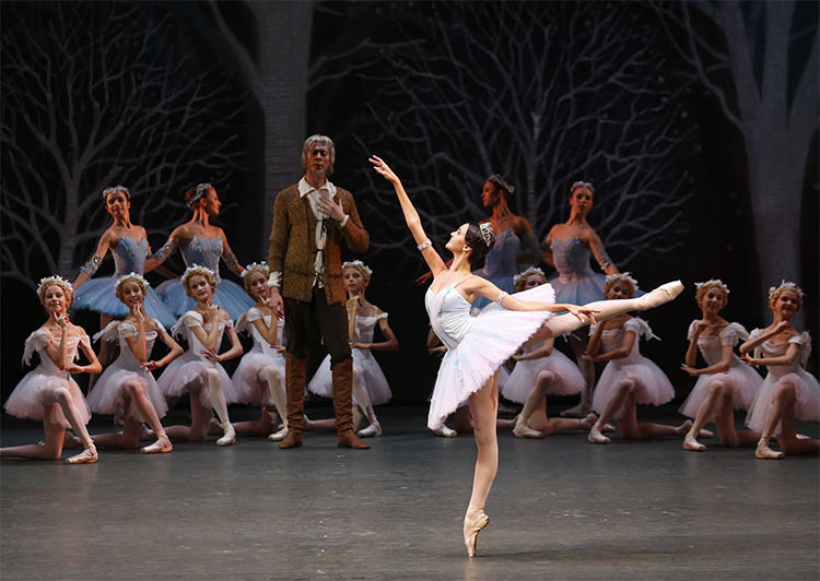 As The Queen of the Dryads in Don Quixote. Nikita Elikarov in the title part.Photo by Damir Yusupov.