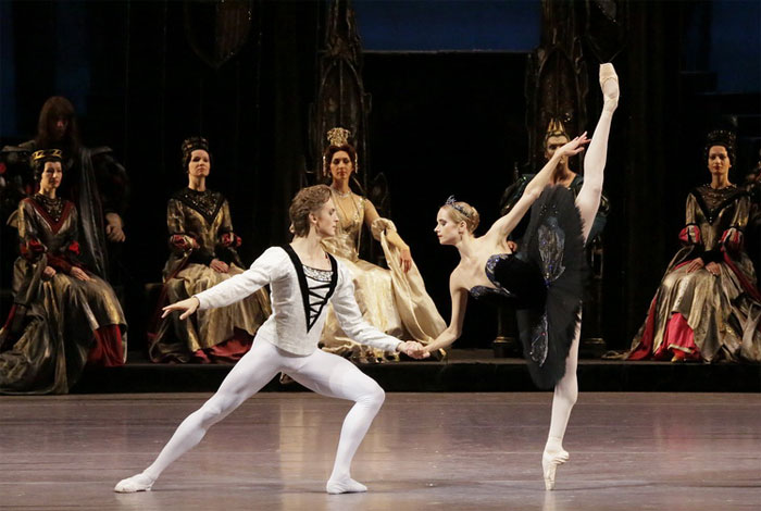 As Odile in Swan Lake/ Denis Rodkin as Prince Siegfried.Photo by Damir Yusupov.