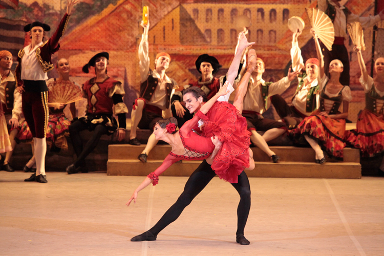 As Kitri in Don Quixote. Vladislav Lantratov as Basilio. Photo by Damir Yusupov.