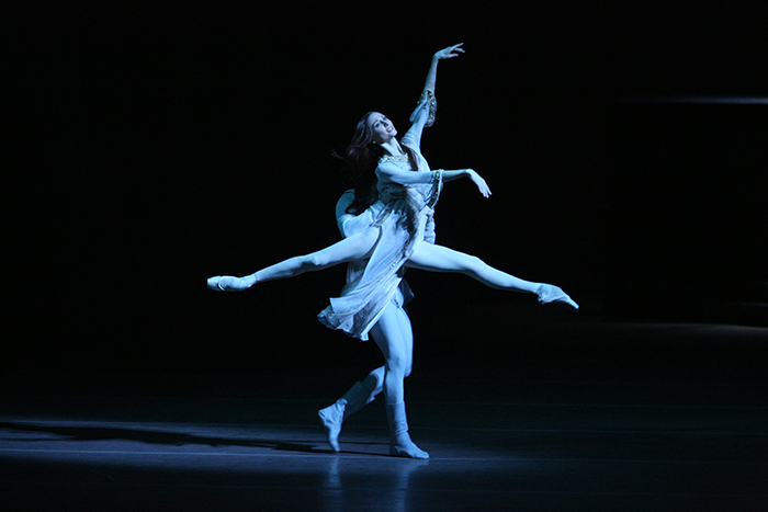 Svetlana Zakharova as Anastasia. Mikhail Lobukhin as Ivan IV. Photo by Elena Fetisova.