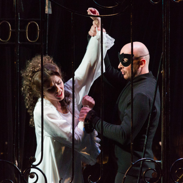 Natalia Ritter as Donna Anna. Alexei Morozov as Don Giovanni. <br/> Photo by Vladimir Mayorov.