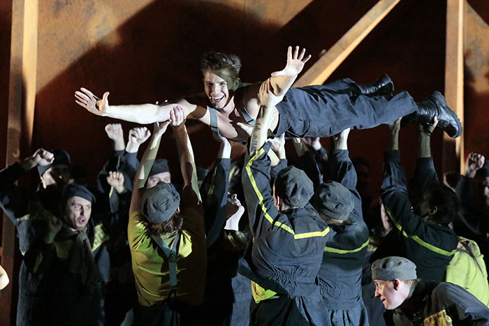 A scene from the performance. <br/> Iurii Samoilov as Billy Budd. <br/> Photo by Damir Yusupov.