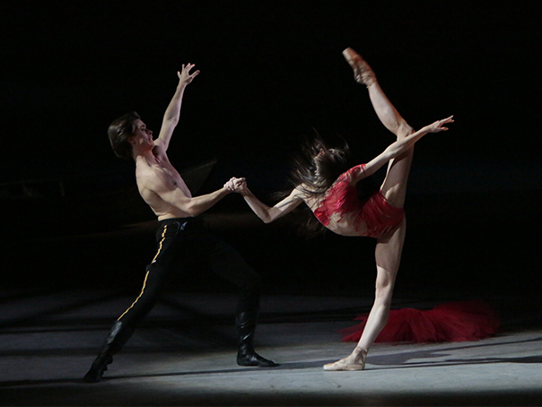 As Undine in A Hero of Our Time. Part Taman. Artem Ovcharenko as Pechorin. Photo by Damir Yusupov.