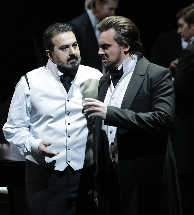 As Count Tomsky in The Queen of Spades.  (Rimas Tuminas production). Igor Golovatenko as Prince Yeletsky.Photo by Damir Yusupov.