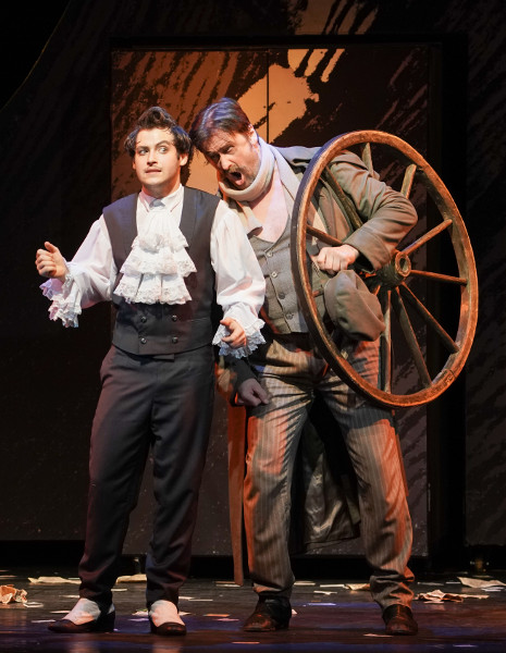 As Khlestakov in The Government Inspector. Anatoly Zakharov as Osip. Photo by Pavel Rychkov.