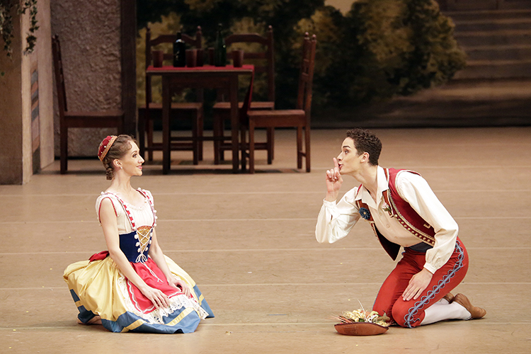 Margarita Shrayner as Swanilda. David Motta Soares as Frantz. Photo by Damir Yusupov.