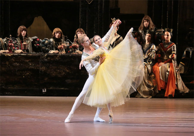 As Friend to Prince in Swan Lake.David Hallberg as Prince Siegfried.Photo by Damir Yusupov.