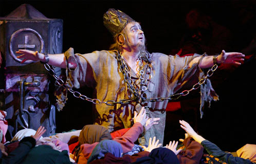 As Simpleton in Boris Godunov.Photo by Damir Yusupov.